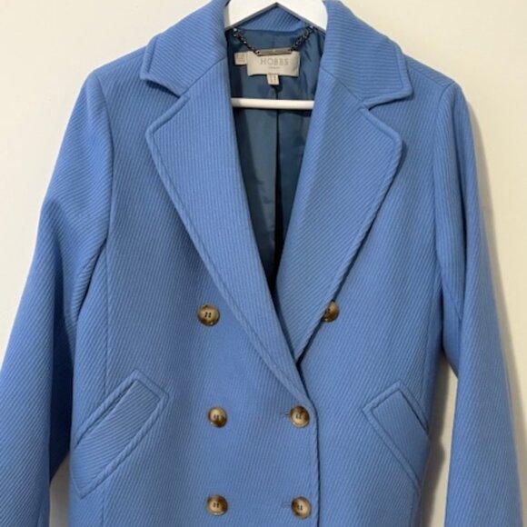 Hobbs London Jackets & Blazers - Hobbs London Blue Tailored Coat | Double Breasted | US 8